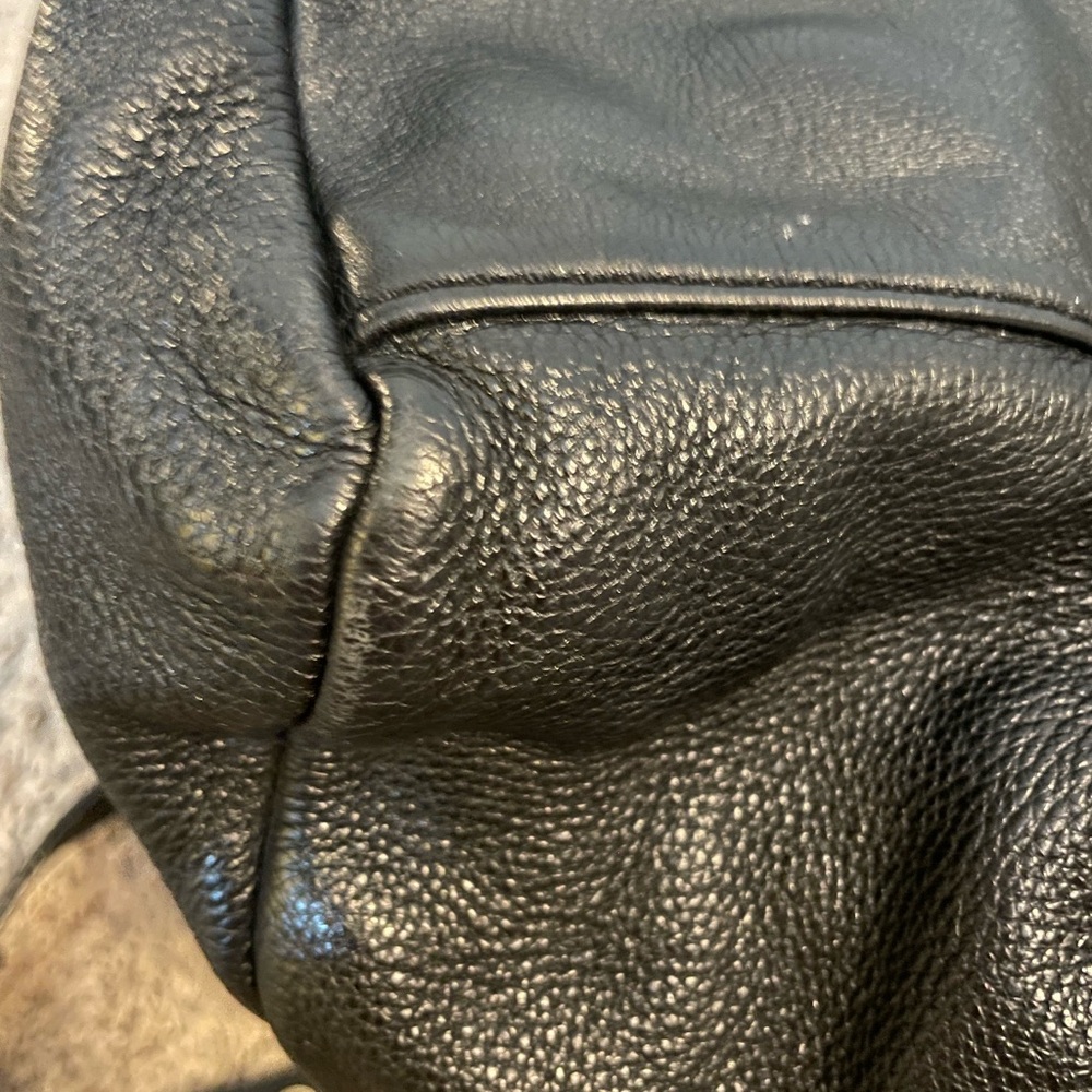 Marc Jacobs Black Leather Hobo Bag with Gold Accents - Picture 7 of 11
